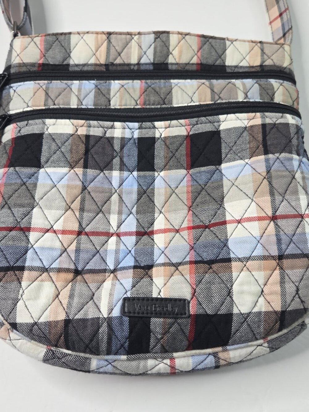 Vera Bradley Women’s Triple Zip Hipster Trio Plaid Crossbody - Picture 2 of 9